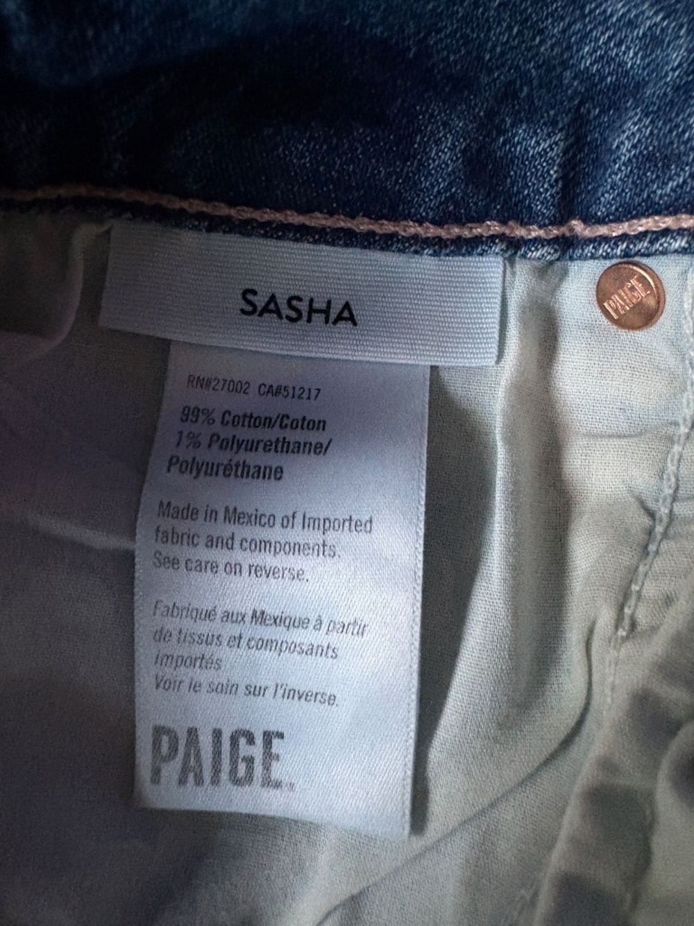 Paige Sasha Petite Wide Leg Jeans Size 29, Distressed, 99% Cotton, High Waist - Picture 7 of 13